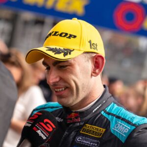 November 29, 2025, Adelaide, South Australia, Australia: Repco Supercars Championship driver BROC FEENEY driving the 88 Chevrolet Camaro ZL1 for Red Bull Ampol Racing speaks with TV after winning the race on Saturday at the BP Ultimate Adelaide Grand Final.