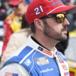 ATLANTA, GA - FEBRUARY 23: Josh Berry ( 21 Wood Brothers Motorcraft Quick Lane Ford) looks on prior to the running of the NASCAR, Motorsport, USA Cup Series Ambetter Health 400 on February 23, 2025, at Atlanta Motor Speedway in Hampton, GA.