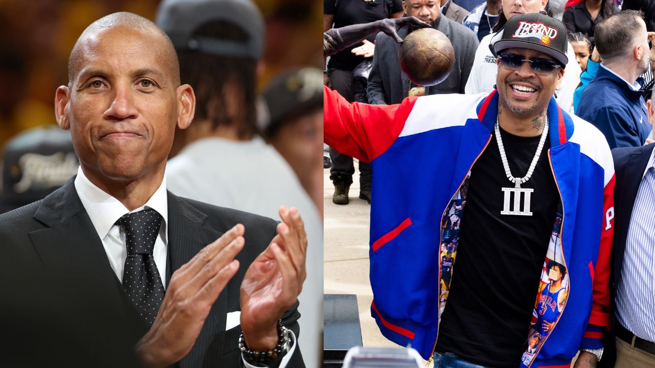 Reggie Miller (L), Allen Iverson (R)