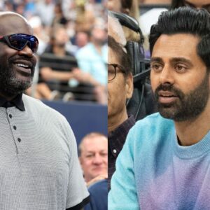 Shaquille O'Neal (L), Hasan Minhaj (R)