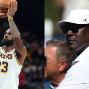 LeBron James(L) and Michael Jordan(R)