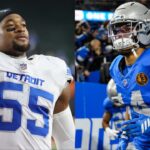 Lions LB Derrick Barnes, Lions WR Amon-Ra St. Brown