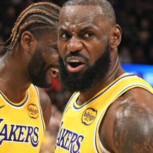 Dec 4, 2025; Toronto, Ontario, CAN; Los Angeles Lakers forward LeBron James (23) reacts after a win over the Toronto Raptors at Scotiabank Arena