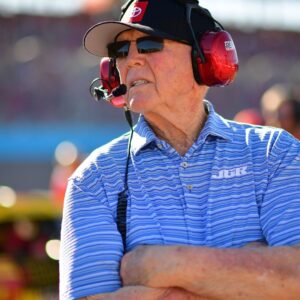 Nov 1, 2025; Avondale, Arizona, USA; JGR team owner Joe Gibbs attends qualifying at Phoenix Raceway.