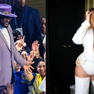 Shaquille O'Neal (L), Natalie Nunn (R)