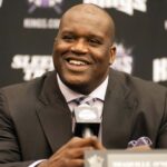 Sep 24, 2013; Sacramento, CA, USA; Sacramento Kings minority owner Shaquille O'Neal answers questions from the media during a press conference at Kings Practice Facility.