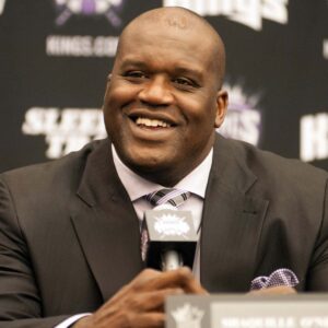 Sep 24, 2013; Sacramento, CA, USA; Sacramento Kings minority owner Shaquille O'Neal answers questions from the media during a press conference at Kings Practice Facility.