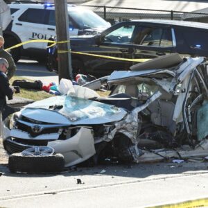 A pickup truck fleeing Brockton Police crashed into car at the intersection of Pleasant and Prospect streets in Stoughton Saturday morning, Dec. 20, 2025. (Representational Image)