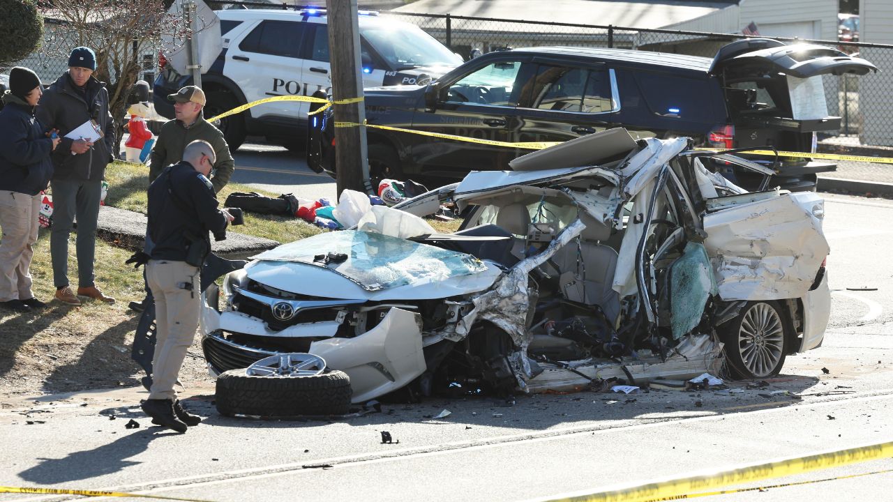 A pickup truck fleeing Brockton Police crashed into car at the intersection of Pleasant and Prospect streets in Stoughton Saturday morning, Dec. 20, 2025. (Representational Image)