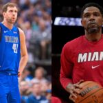 Dirk Nowitzki and Udonis Haslem