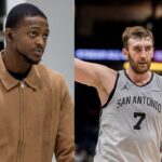 De'Aaron Fox (L), Luke Kornet (R)