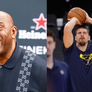 Magic Johnson (L), Nikola Jokic (R)