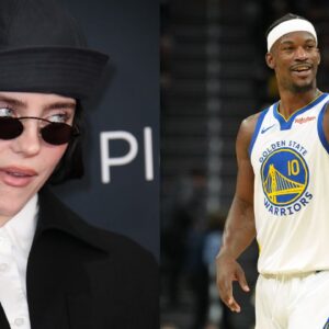 Billie Eilish (L), Jimmy Butler (R)