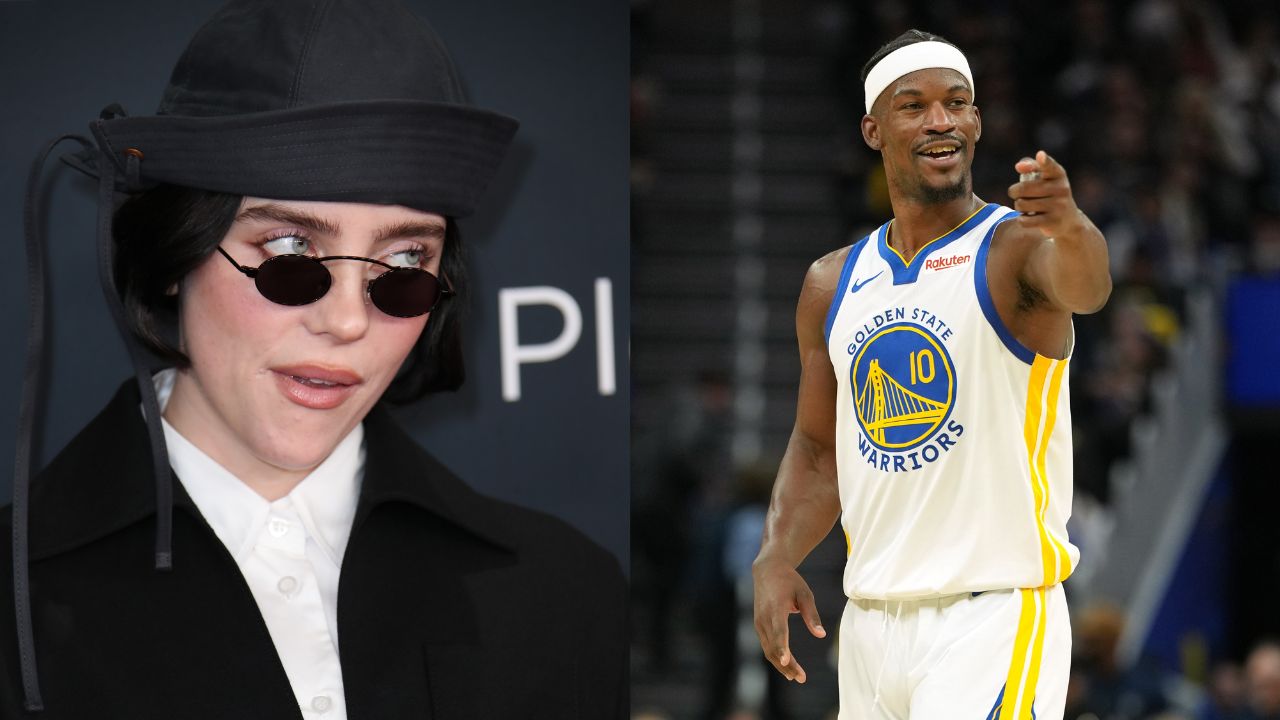 Billie Eilish (L), Jimmy Butler (R)