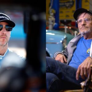 Denny Hamlin (L) and Denny Hamlin's Father (R)