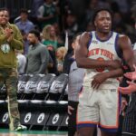 (L) Paul Pierce (R) Desmond Bane and OG Anunoby