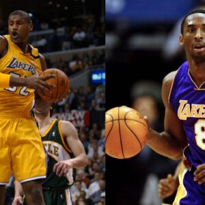 Samaki Walker (L), Kobe Bryant (R)