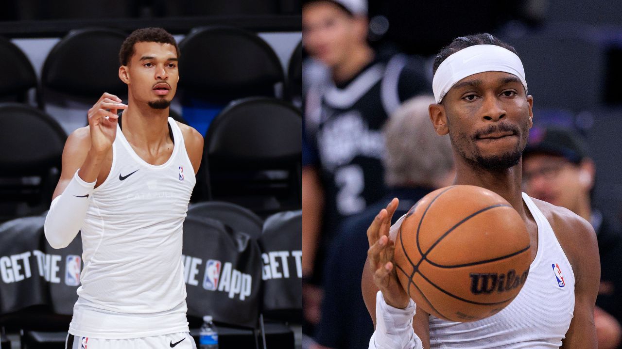 Victor Wembanyama (L), Shai Gilgeous-Alexander (R)