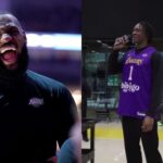 LeBron James(L) and Adou Thiero(R)