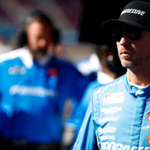 November 1, 2025, Avondale, Az, USA: DENNY HAMLIN (11) of Chesterfield, VA gets ready to qualify for the NASCAR, Motorsport, USA Cup Series Championship in Avondale, AZ. Avondale USA