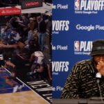 (L) Desmond Bane and OG Anunoby (R) DeMarcus Cousins