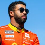 Nov 2, 2025; Avondale, Arizona, USA; NASCAR Cup Series driver Bubba Wallace (23) during the NASCAR Championship race at Phoenix Raceway