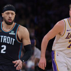 Cade Cunningham (L), Luka Doncic (R)