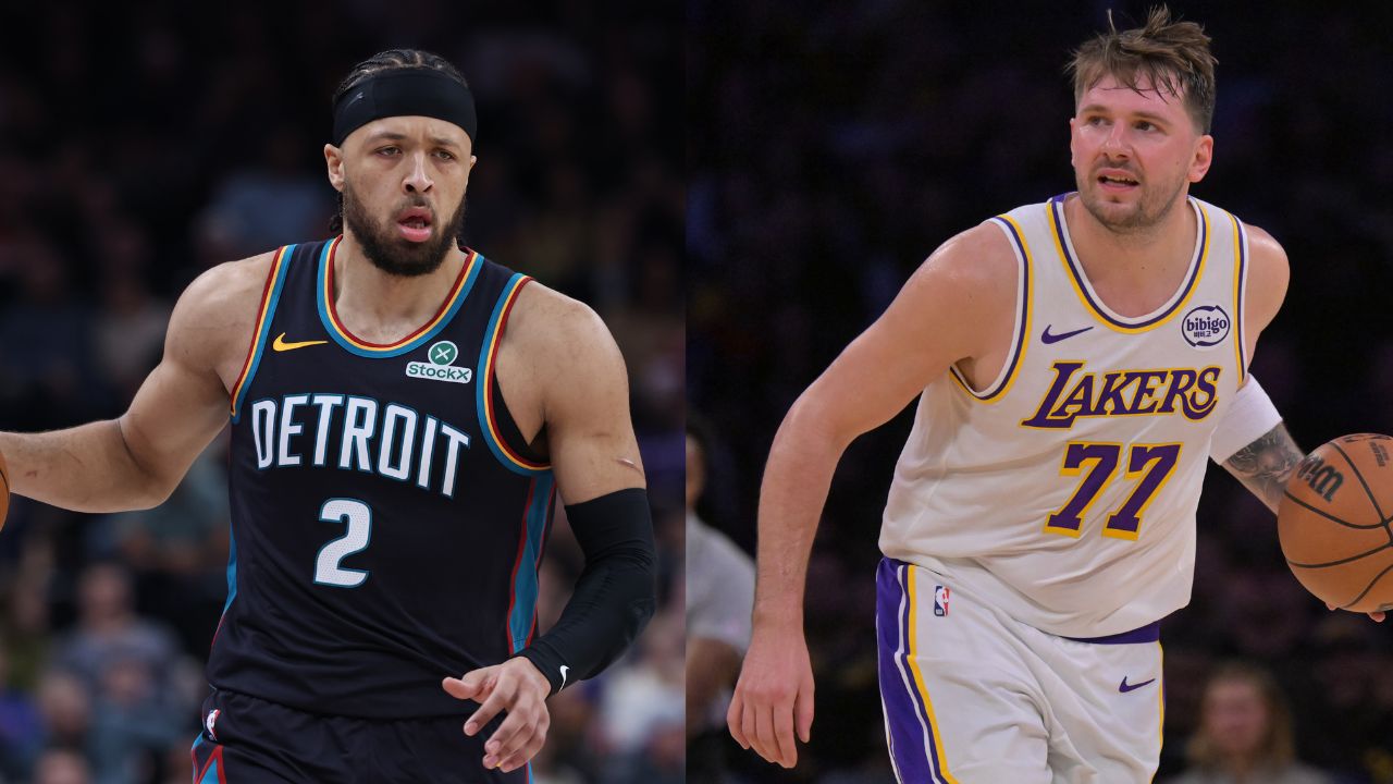 Cade Cunningham (L), Luka Doncic (R)