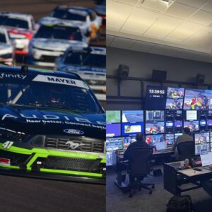 Nov 1, 2025; Avondale, Arizona, USA; NASCAR Xfinity Series driver Ryan Sieg (41) leads a group during the Xfinity Series Championship race at Phoenix Raceway.