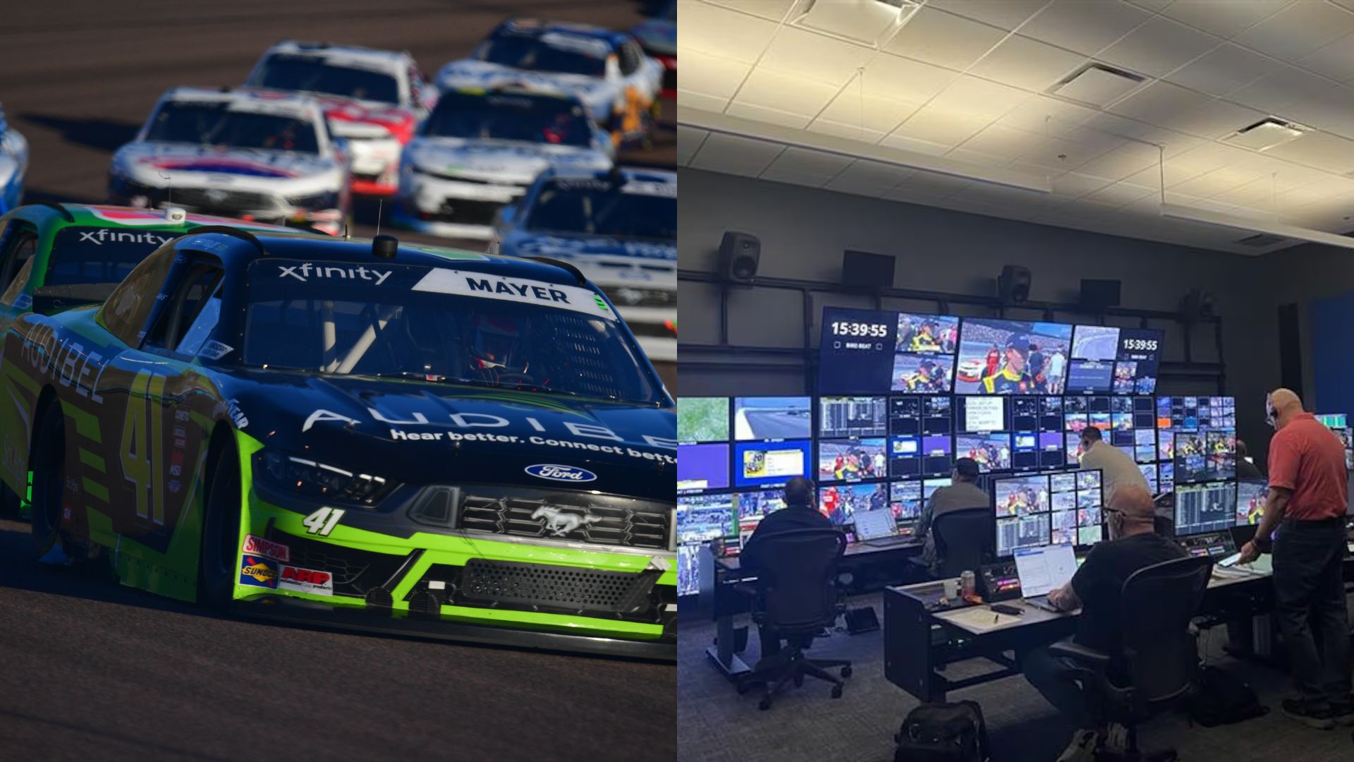Nov 1, 2025; Avondale, Arizona, USA; NASCAR Xfinity Series driver Ryan Sieg (41) leads a group during the Xfinity Series Championship race at Phoenix Raceway.