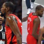 Kevin Durant and Bruce Brown