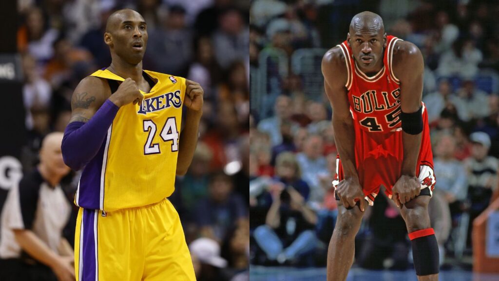 Kobe Bryant (L), Michael Jordan (R)