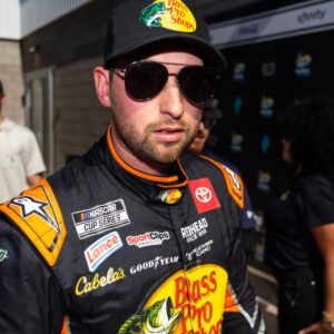 Nov 2, 2025; Avondale, Arizona, USA; NASCAR Cup Series driver Chase Briscoe (19) during the NASCAR Championship race at Phoenix Raceway