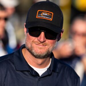 Nov 1, 2025; Avondale, Arizona, USA; NASCAR Xfinity Series team owner Dale Earnhardt Jr during the Xfinity Series Championship race at Phoenix Raceway.