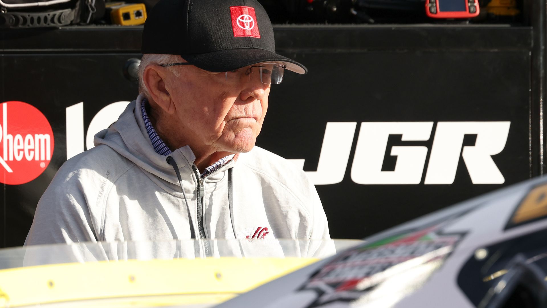 Oct 25, 2025; Martinsville, Virginia, USA; NASCAR Cup Series team owner Joe Gibbs before NASCAR Cup Series Xfinity 500 Practice and Qualifying at Martinsville Speedway