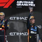 Max Verstappen and Lando Norris at the 2025 Abu Dhabi GP where the McLaren driver became the World Champion