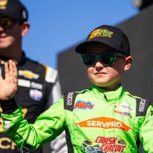 Nov 5, 2023; Avondale, Arizona, USA; Brexton Busch, son of NASCAR Cup Series driver Kyle Busch during the Championship Race at Phoenix Raceway
