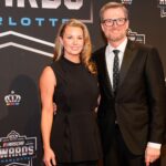 Nov 22, 2024; Charlotte, NC, USA; Dale Earnhardt Jr. and wife Amy during the NASCAR Awards Banquet at Charlotte Convention Center