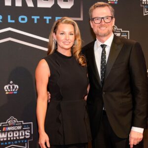 Nov 22, 2024; Charlotte, NC, USA; Dale Earnhardt Jr. and wife Amy during the NASCAR Awards Banquet at Charlotte Convention Center