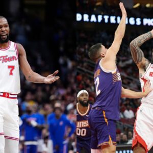 Kevin Durant(L) and Steven Adams(R)