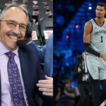 Stan Van Gundy(L) and Victor Wembanyama(R)