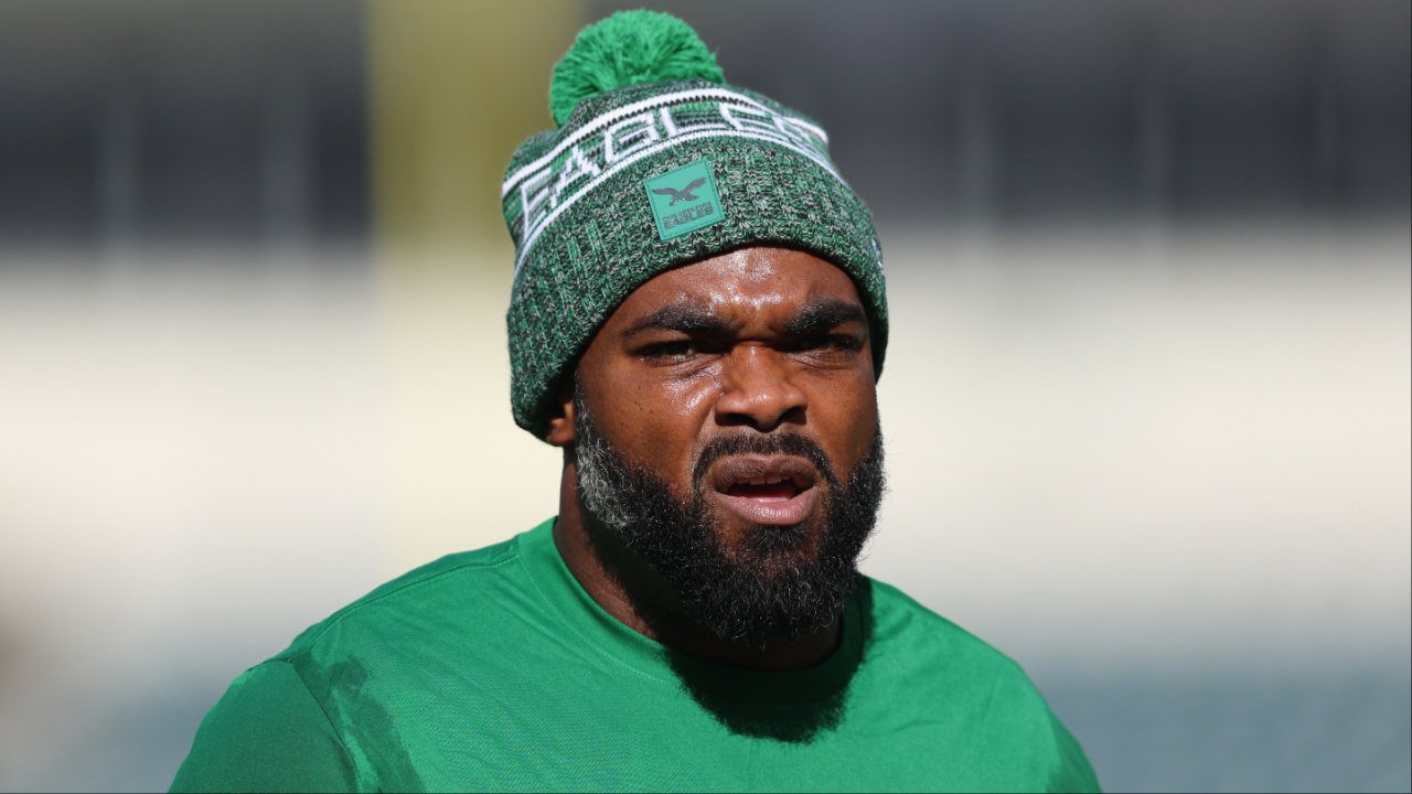 Philadelphia Eagles defensive end Brandon Graham before a game against the New York Giants at Lincoln Financial Field.