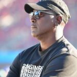 Nov 9, 2024; Avondale, Arizona, USA; 23XI Racing team owner Michael Jordan during qualifying for the Cup Series championship race at Phoenix Raceway.