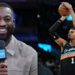 Dwyane Wade (L), Victor Wembanyama (R)