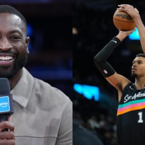 Dwyane Wade (L), Victor Wembanyama (R)