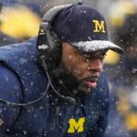 Michigan head coach Sherrone Moore watches a play against Ohio State during the second half at Michigan Stadium in Ann Arbor on Saturday, Nov. 29, 2025.