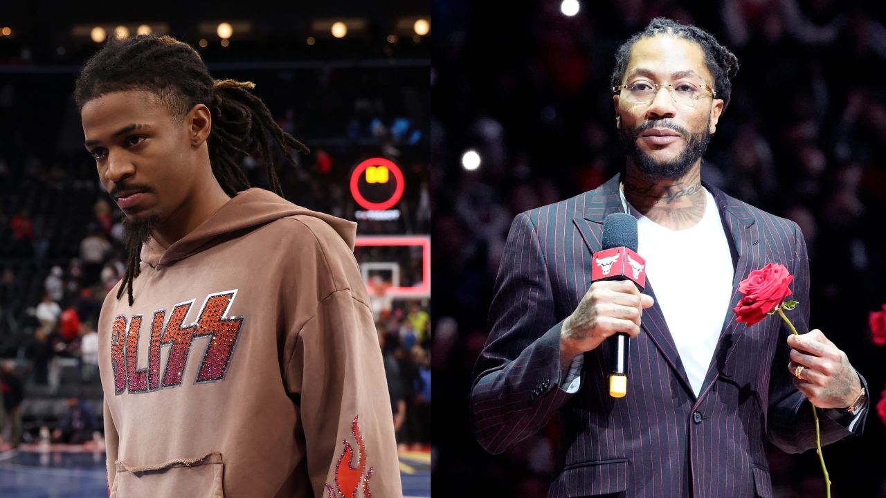Jo Morant (L), Derrick Rose (R)