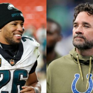 Eagles RB Saquon Barkley, Jeff Saturday