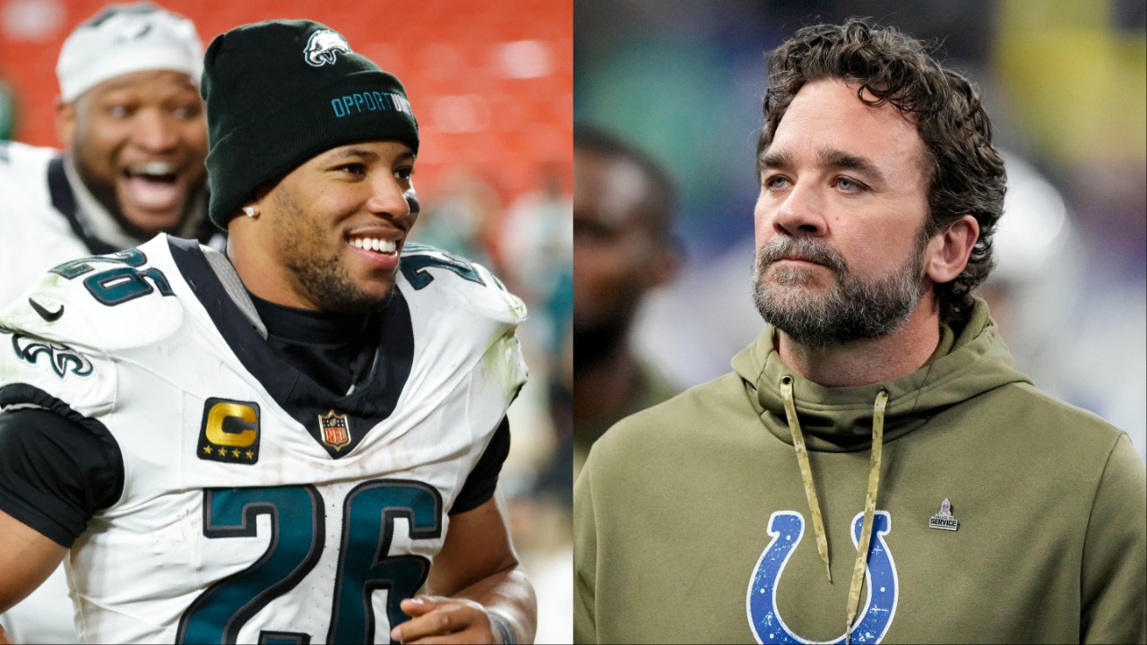 Eagles RB Saquon Barkley, Jeff Saturday