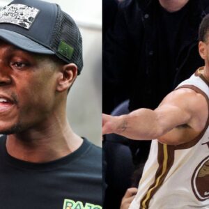 Rajon Rondo (L), Stephen Curry (R)